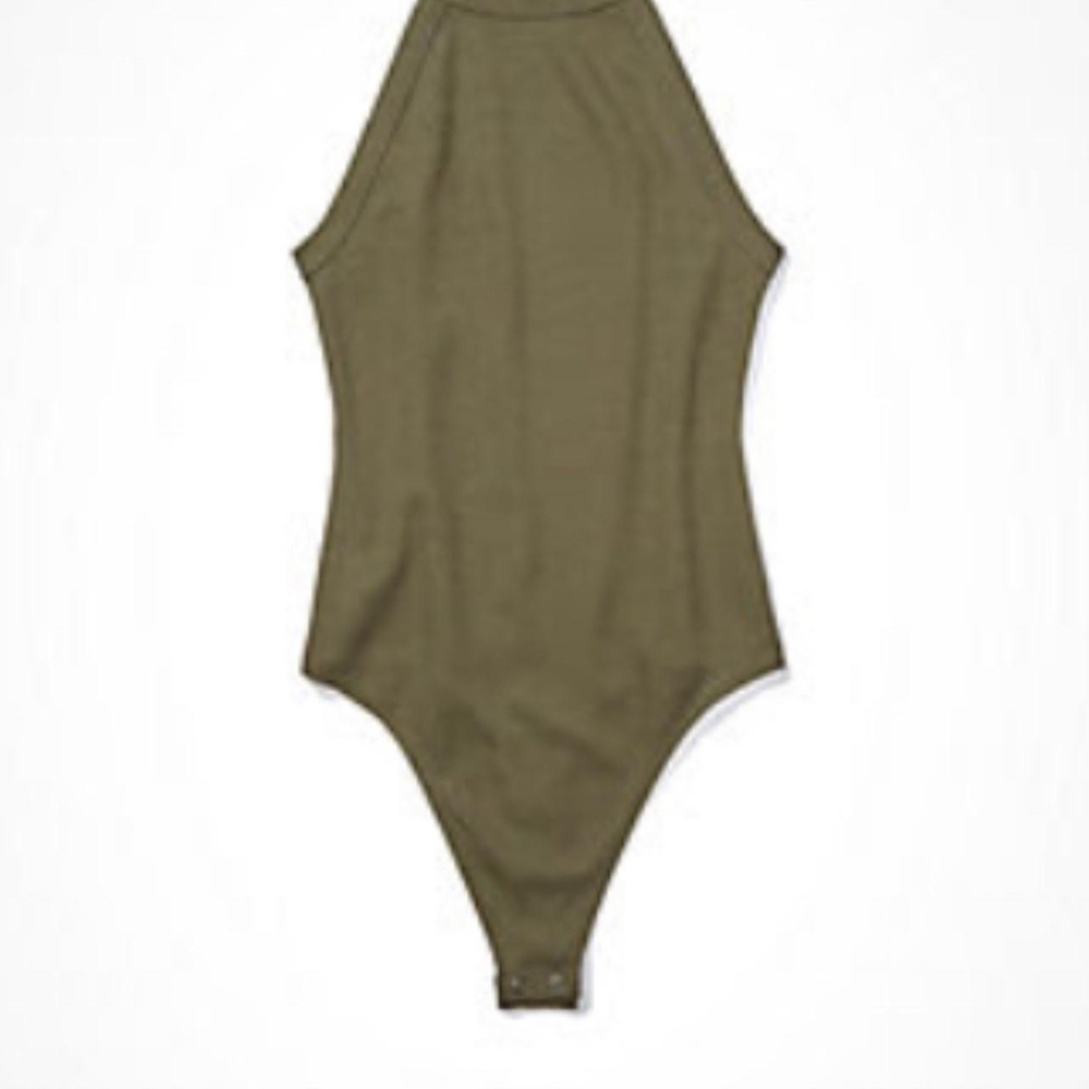 American Eagle waffle high neck bodysuit